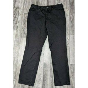 Dkny Womens Black Casual Mid Rise Straight Cropped Jeans Size 8